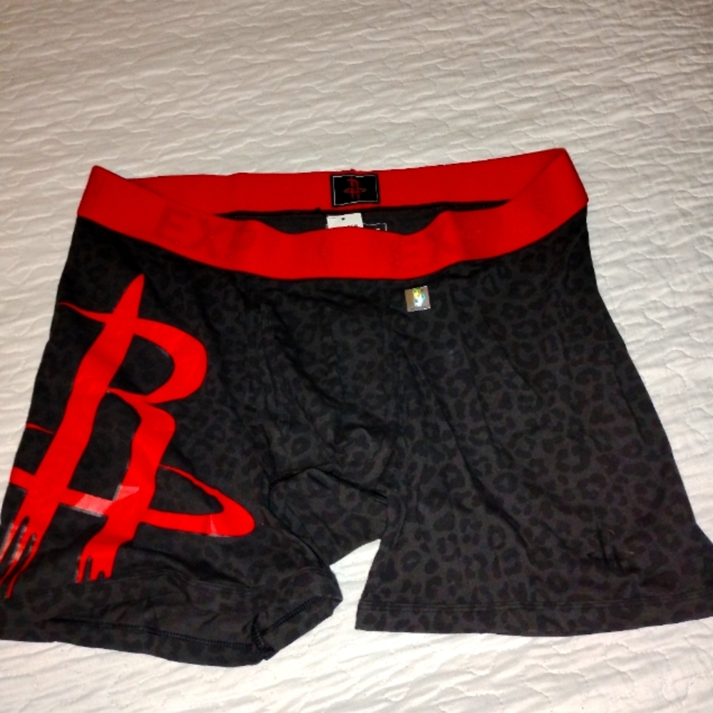 Express Black Boxer Briefs with Red Waistband Houston Rockets Size XL NBA